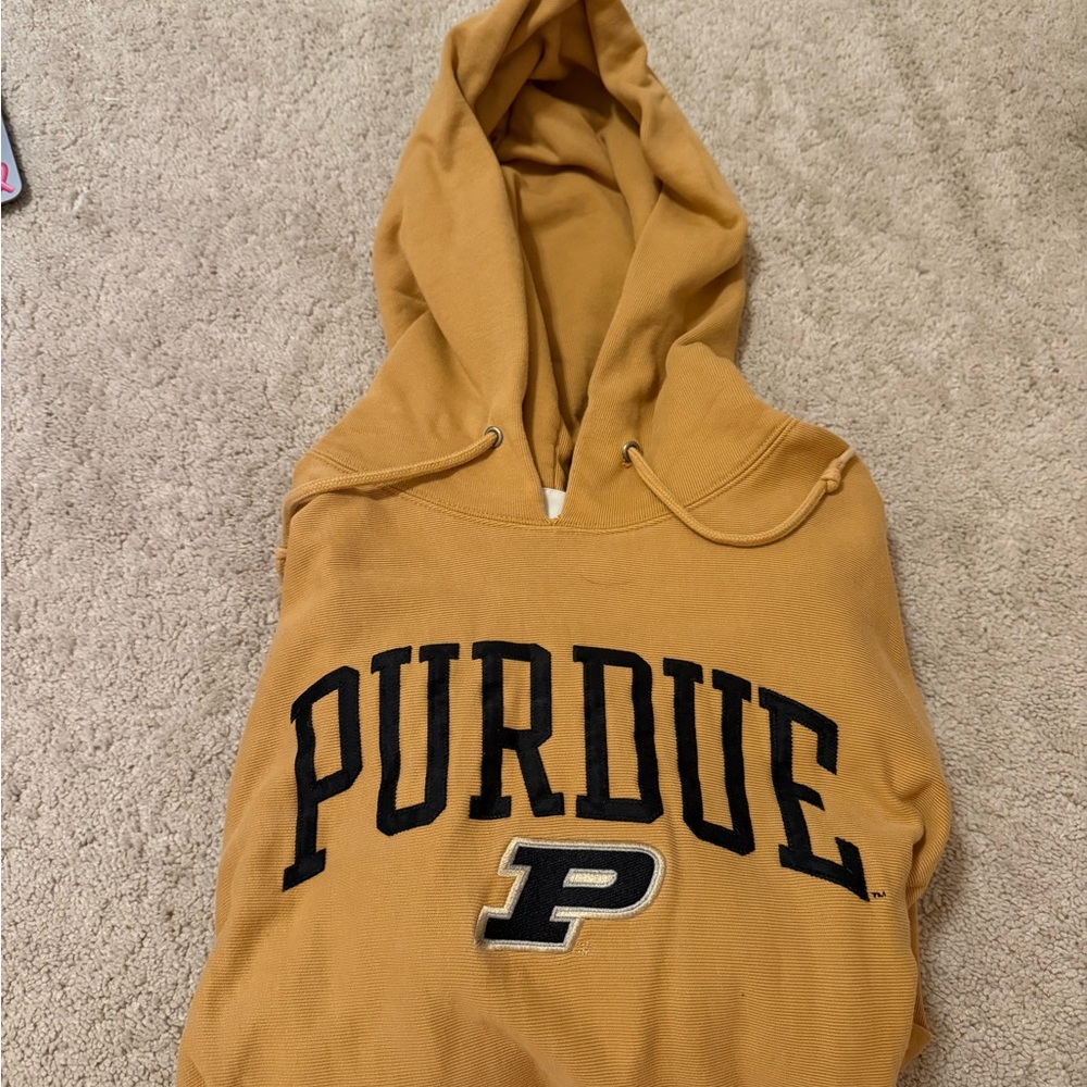 Gold Purdue Champion Hoodie